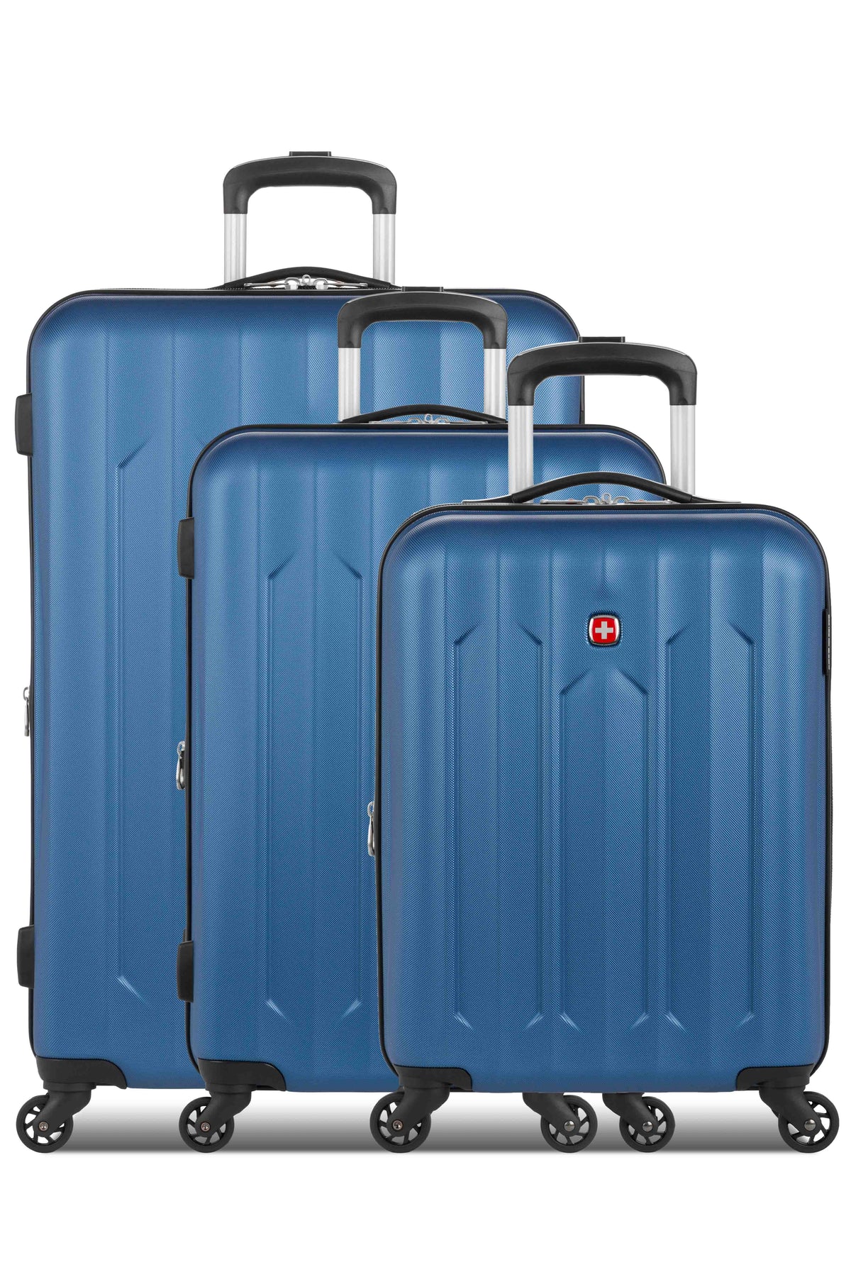 SWISSGEAR - Chrome 3-Piece Spinner Set - Blue - 03