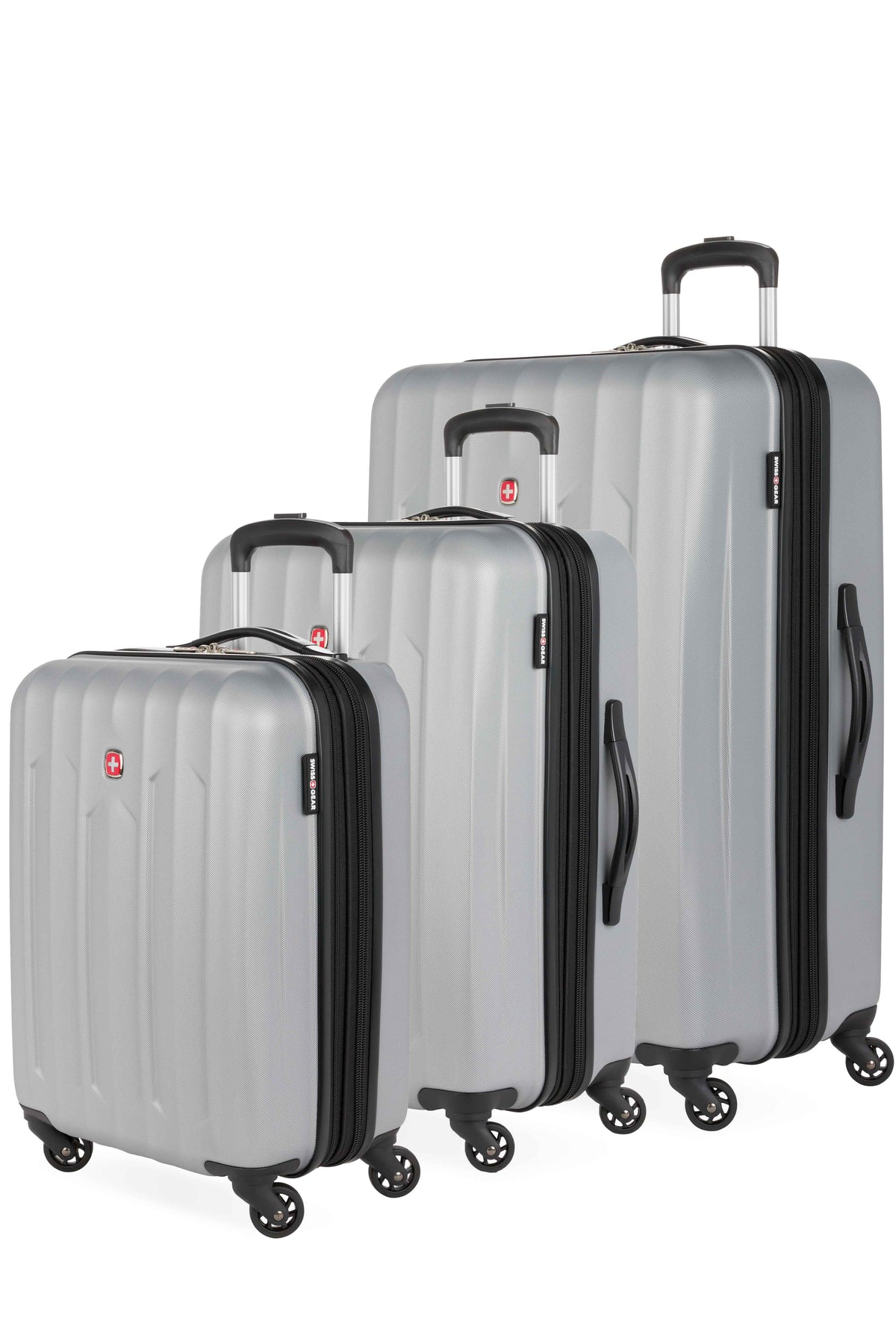 SWISSGEAR - Chrome 3-Piece Spinner Set - Silver - 01