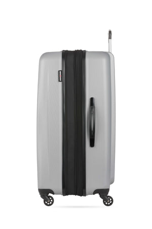 SWISSGEAR Chrome Expandable 3 Piece Hardside Spinner Luggage Set - Silver All luggage pieces expand for additional interior packing space