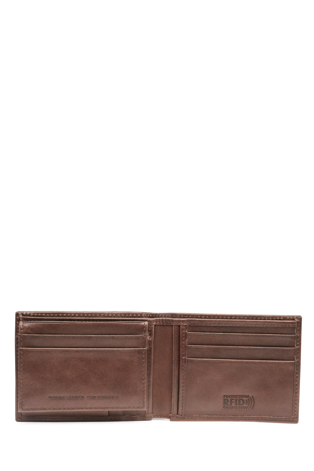 SWISSGEAR - 87135 Leather Billfold Wallet with RFID Shield and Detachable ID Holder - Brown - 04