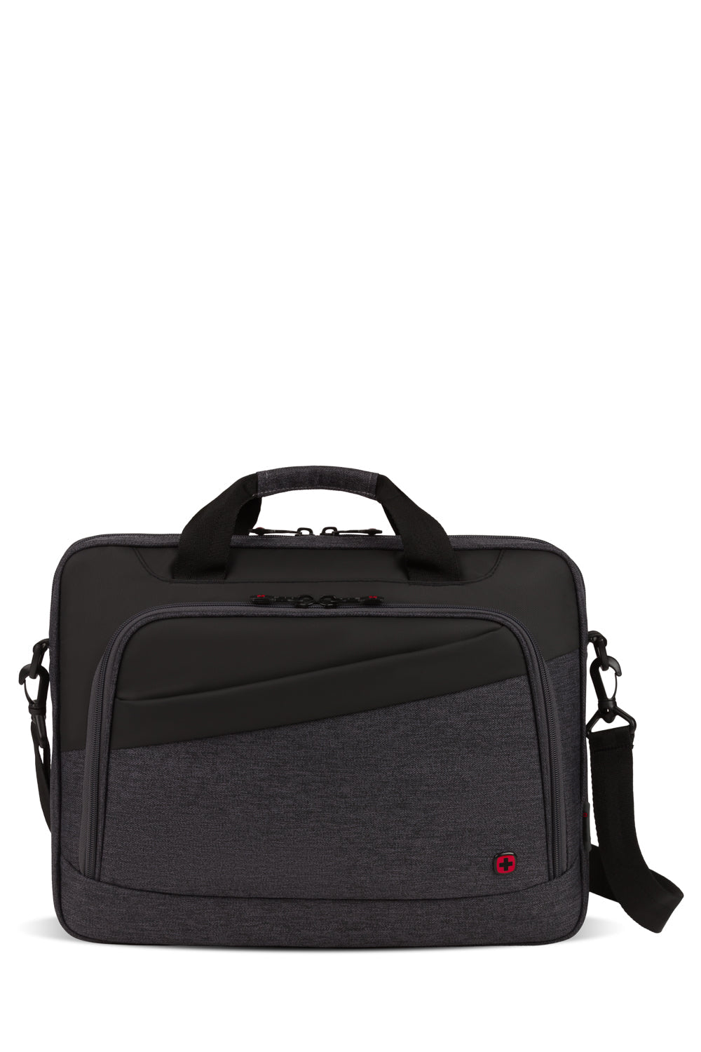 Wenger State 16 inch Slim Briefcase - Black/Gray Heather