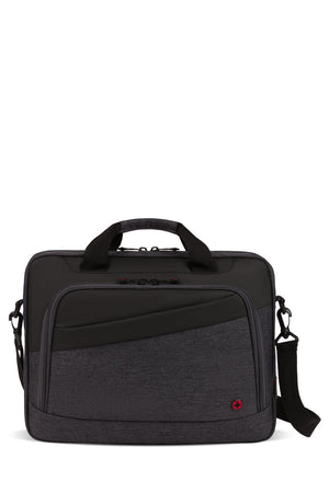 Wenger State 16 inch Slim Briefcase - Black/Gray Heather
