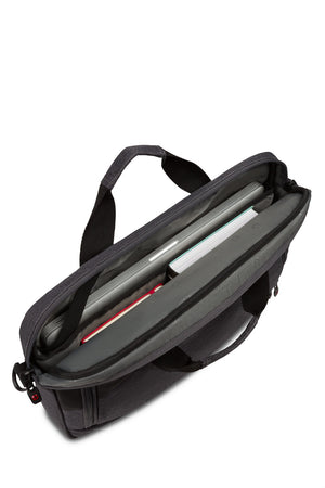Wenger State 16 inch Slim Briefcase Padded compartment for up to a 16'' laptop with a protective padded divider that allows carrying a tablet by its side