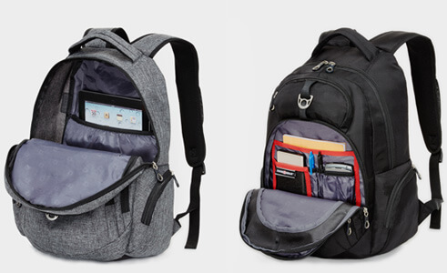 Swissgear SWA2417 15-inch Computer Backpack Organizer inside front compartment