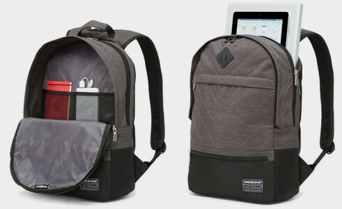 Swissgear SWA2526 - 15-inch Computer and Tablet Compartment Backpack - Grey