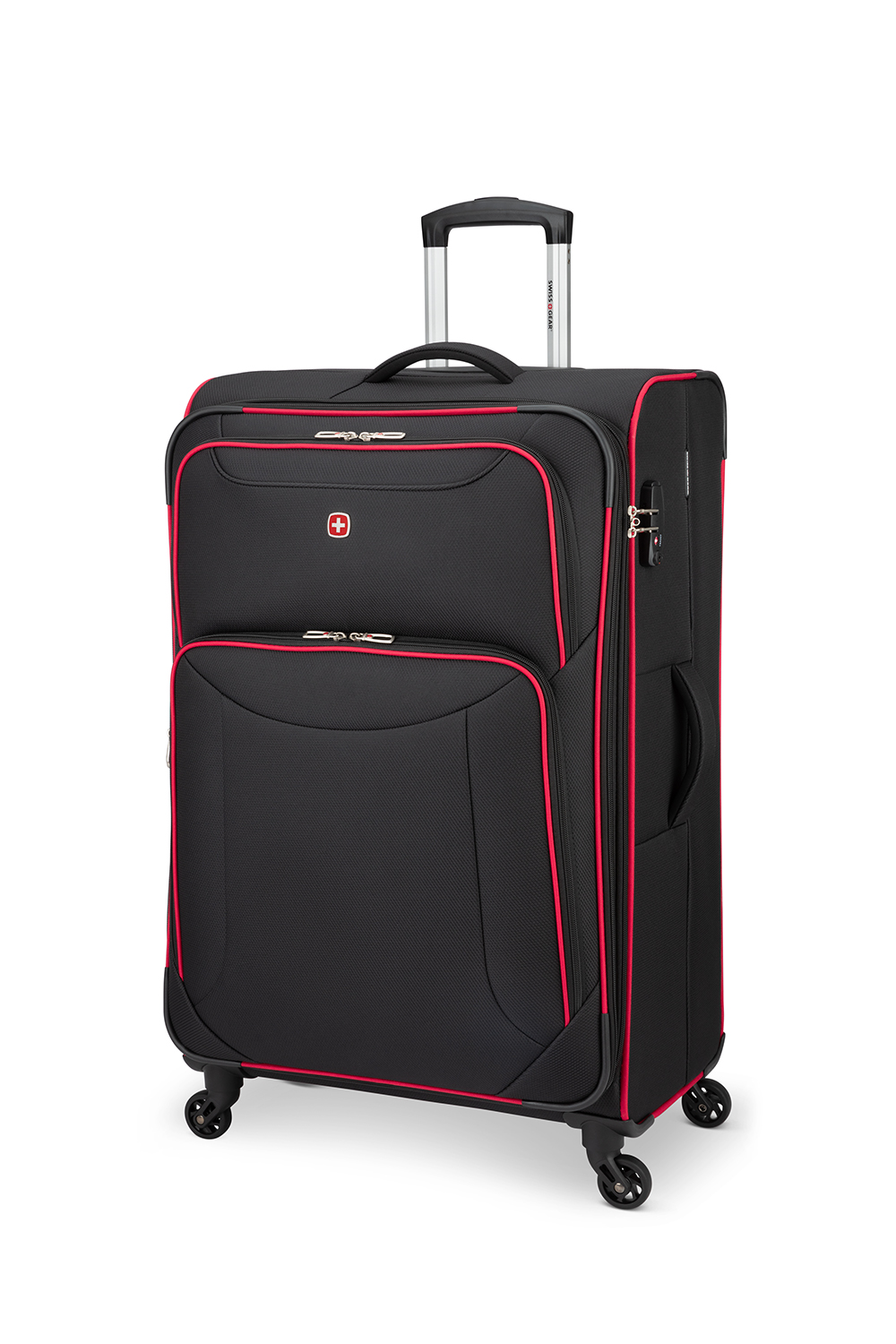 Swissgear Basel Collection 28 Expandable Upright Luggage Black Red